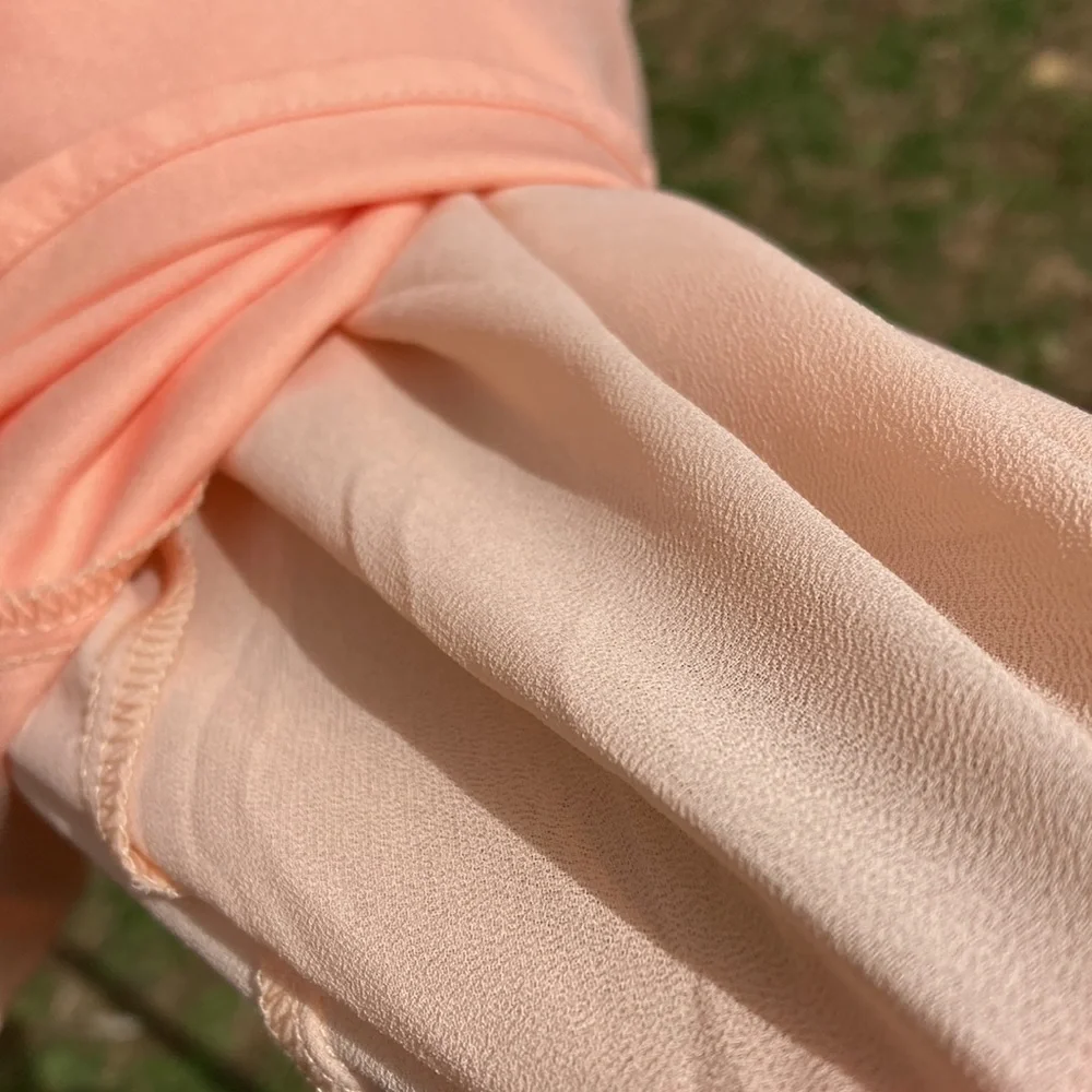 Gianni Bini carwash fringe peachy keen adjustable strap lined dress NWT sz M - Picture 7 of 7